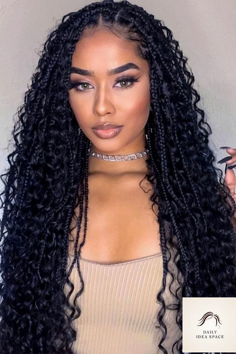 28 Braids For Black Women Looks You'll Want to Screenshot Immediately 4 Goddess Box Braids