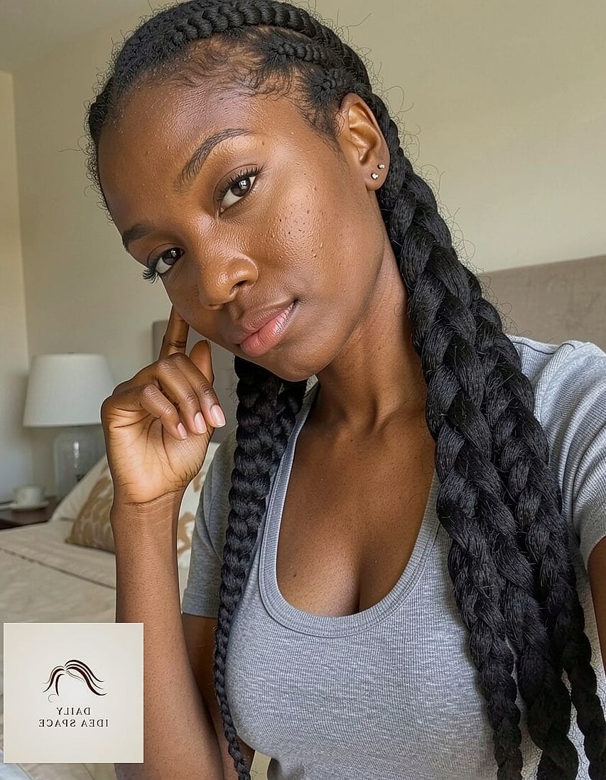 Goddess Braids with Loose Baby Hairs
