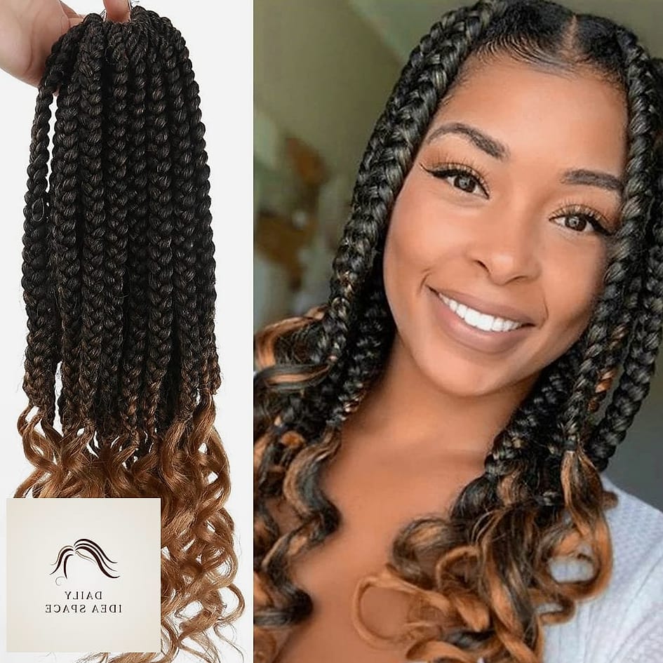 Goddess Braids with Ombre Extensions