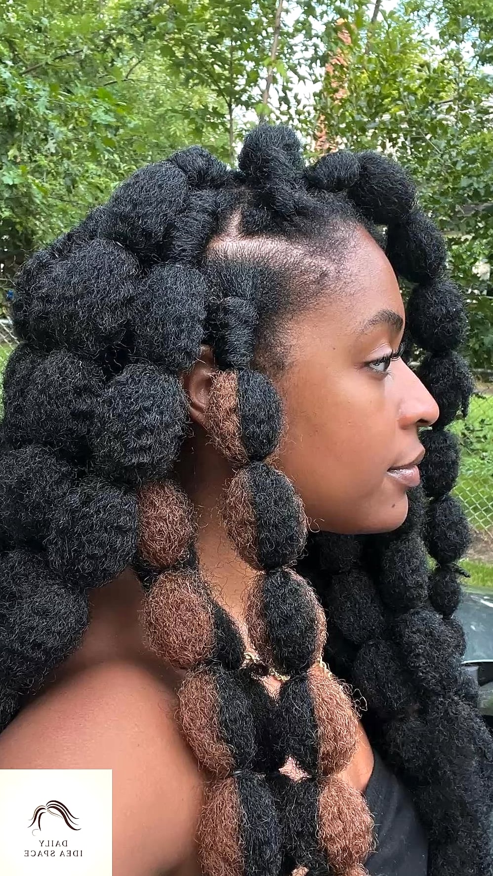 Goddess Braids with a Bubble Braid Twist