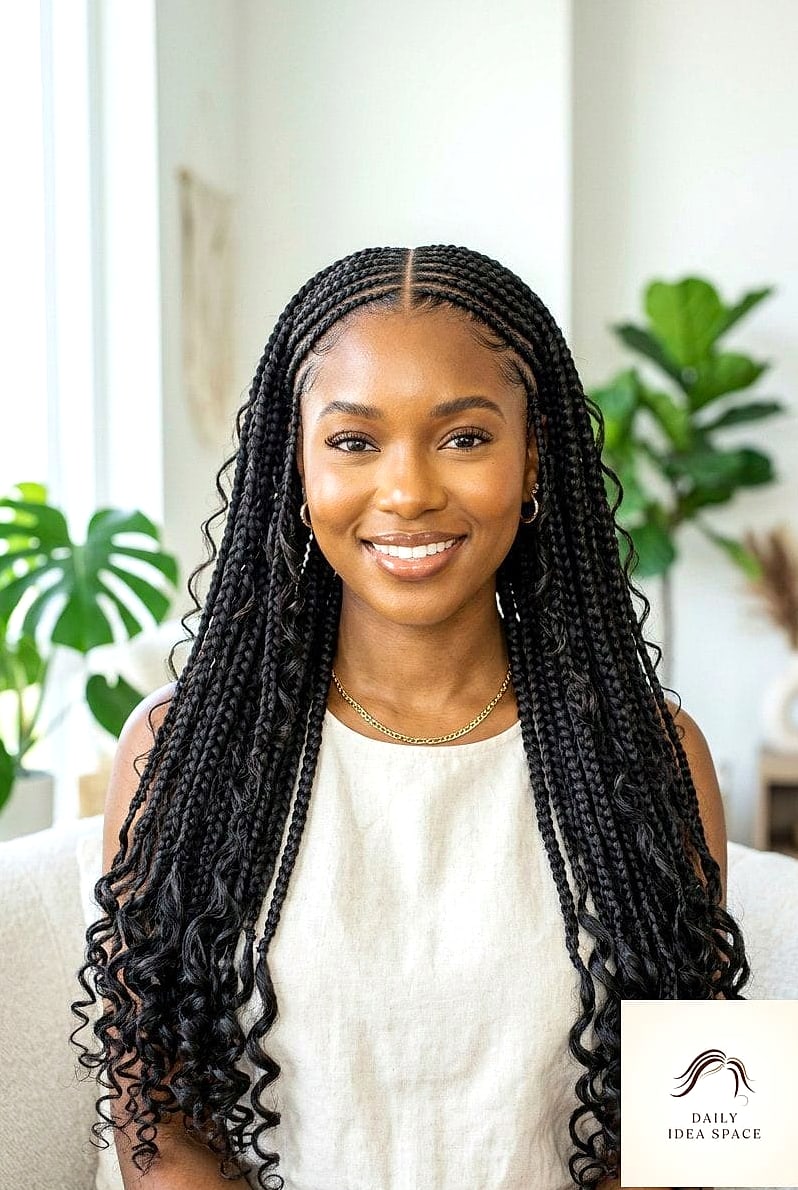 25 Goddess Braids Hairstyles Ideas That Are Dreamy and So Inspiring 6 Goddess Braids with a Middle Part