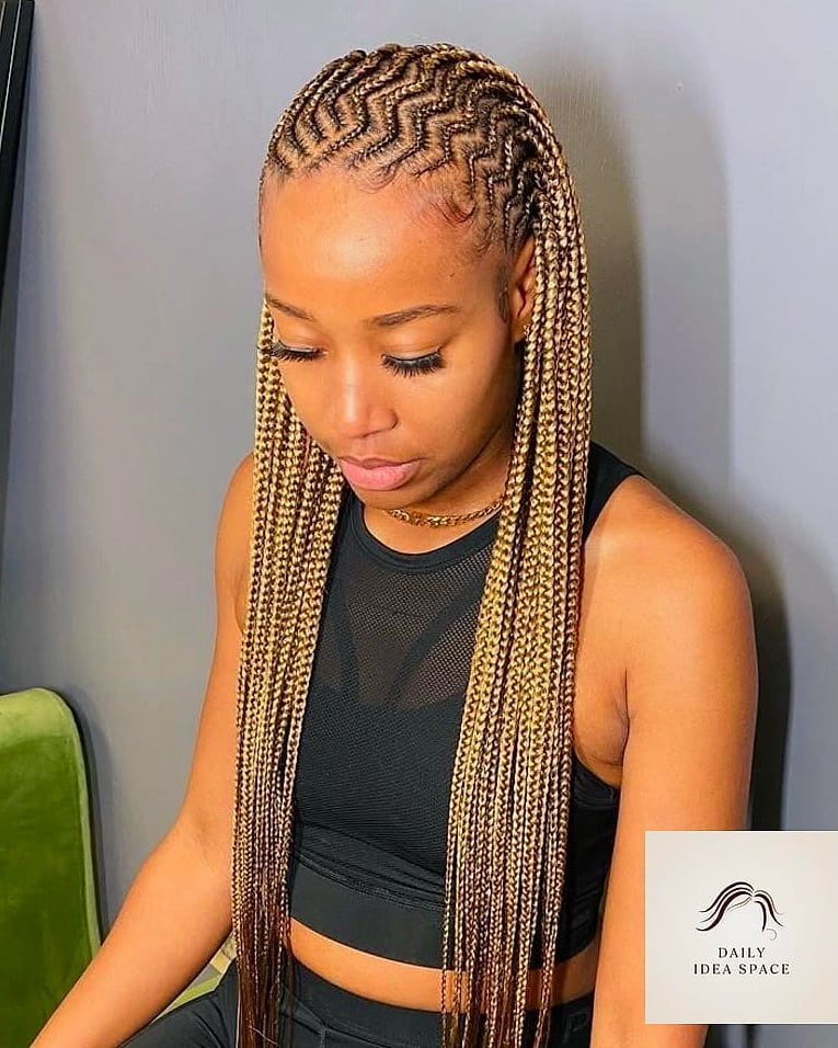25 Goddess Braids Hairstyles Ideas That Are Dreamy and So Inspiring 20 Goddess Braids with a Zigzag Part