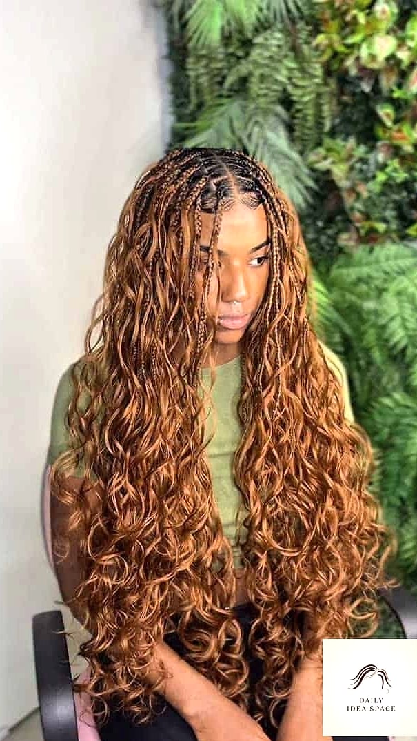 27 Boho French Curl Braids Ideas That Every Stylist Needs to See 18 Half-Up Boho Braids with Curls