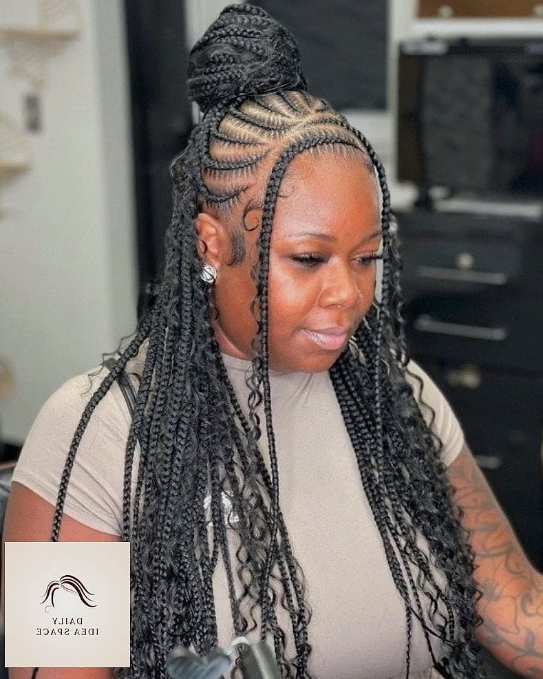 Half-Up Fulani Braids