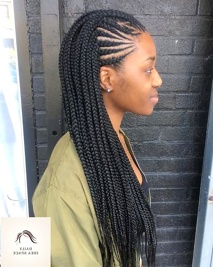25 Tranças Box Braids Ideas That Are Going Viral on Pinterest Right Now 23 Half-Up Half-Down Box Braids