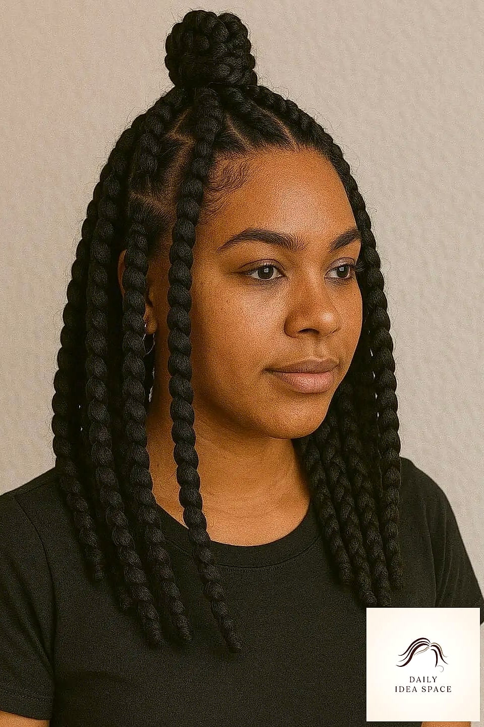 28 Jumbo Box Braids Looks You'll Want to Screenshot Immediately 25 Jumbo Braids with a Slicked Baby Hair Edge