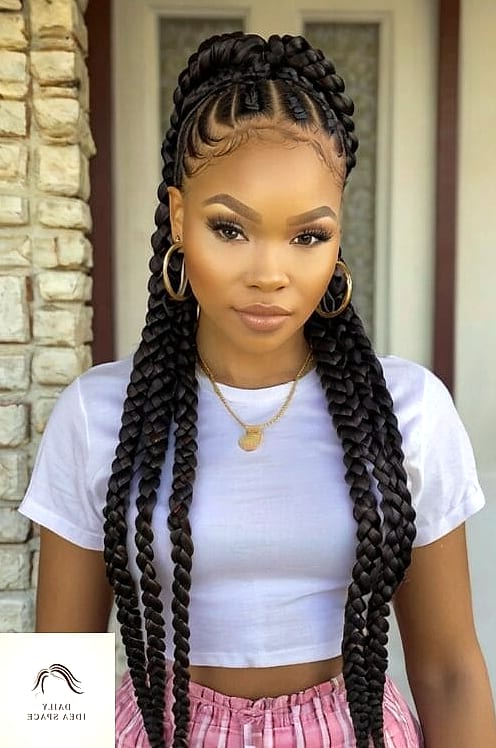 28 Jumbo Box Braids Looks You'll Want to Screenshot Immediately 22 Jumbo Fulani Braids
