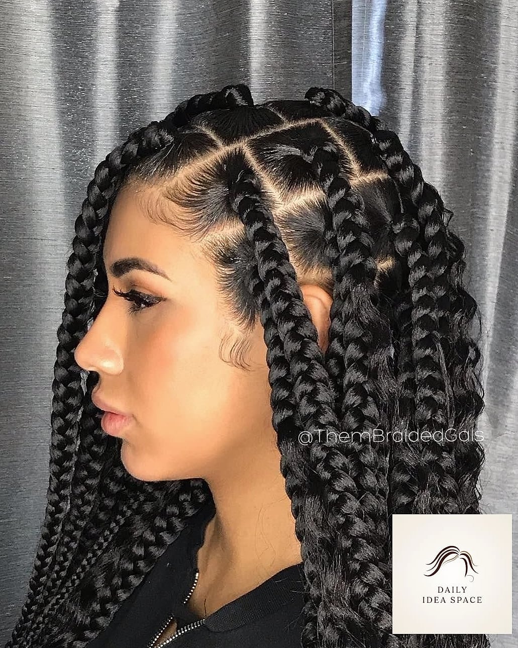 28 Jumbo Box Braids Looks You'll Want to Screenshot Immediately 29 Jumbo Goddess Braids