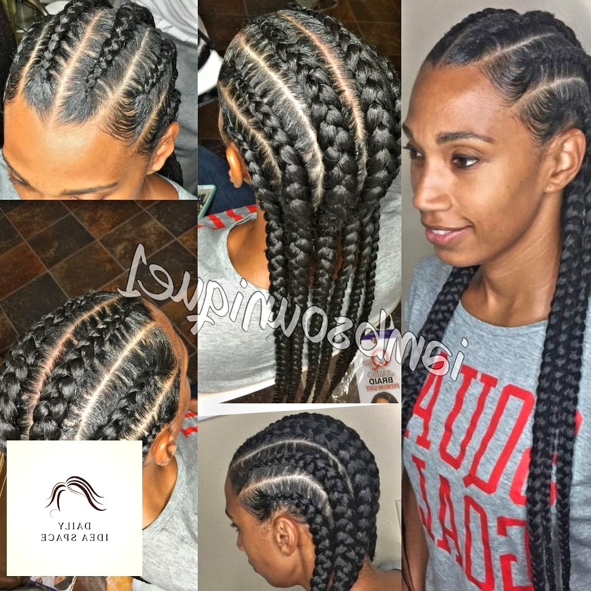 25 Straight Back Braids Ideas That Are Going Viral on Pinterest Right Now 4 Jumbo straight back braids