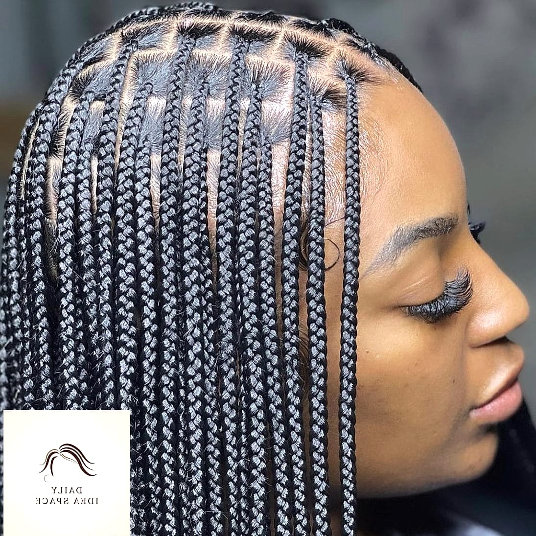 20 Braids For Black Hair Ideas That Are Breathtakingly Beautiful 4 Knotless Black Braids with Deep Side Part