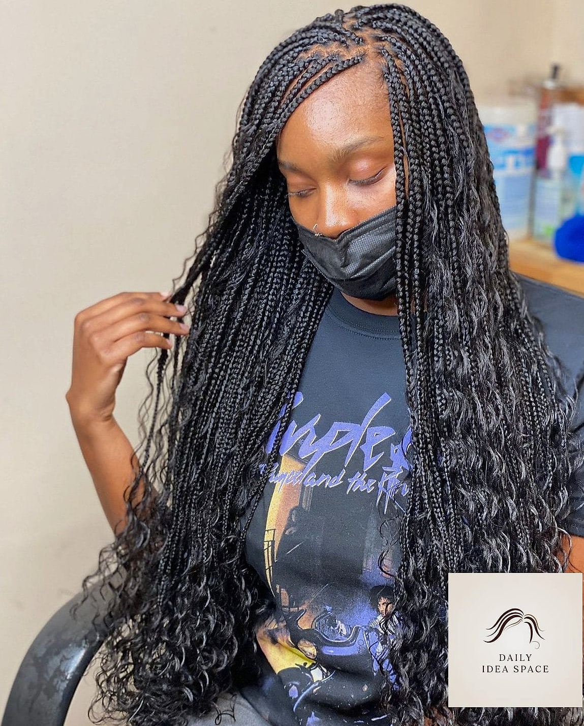 20 Bora Bora Braids Ideas That Will Make You Book Your Appointment Immediately 14 Knotless Braids with Wavy Tips