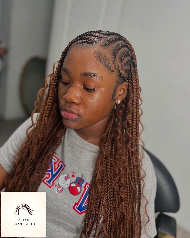 Lemonade Braids with Curved Baby Braids