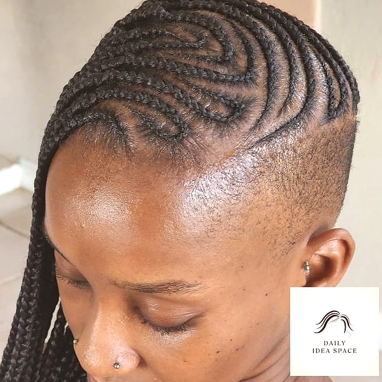 20 Lemonade Braids Hairstyles Ideas That Will Make You Book Your Appointment Immediately 18 Lemonade Braids with Shaved Side Design