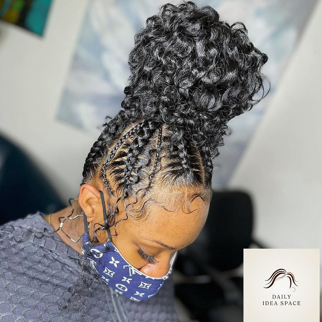 Low Bun Bohemian Braids