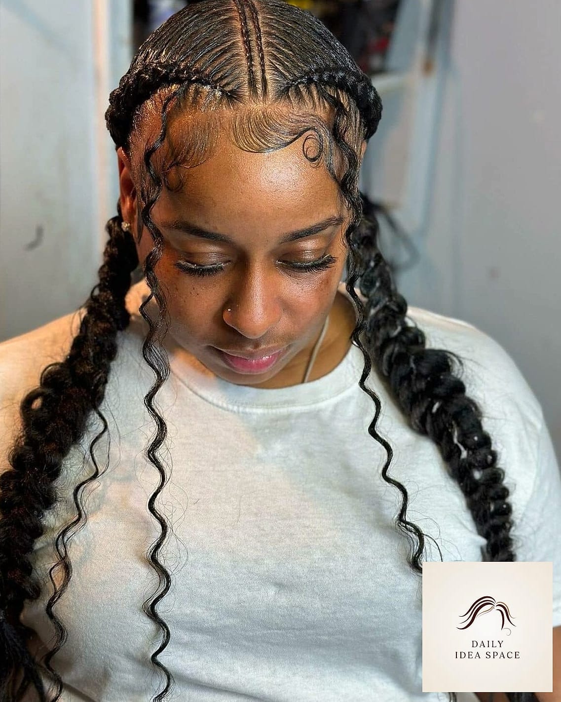 22 Two Braids Hairstyle Ideas That Will Transform Your Look 16 Micro Braided Pigtails