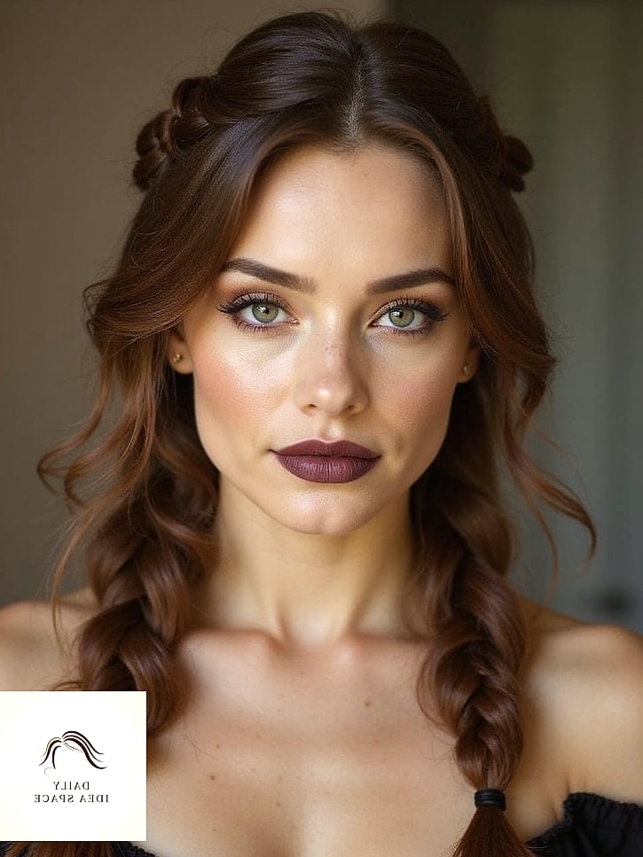 Milkmaid Braids with a Vintage Twist