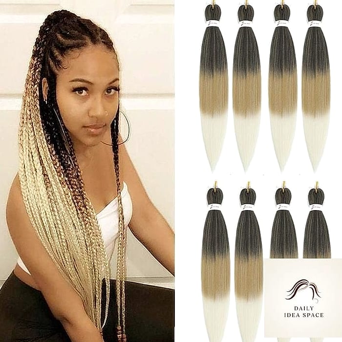 27 Straight Back Feed In Braids Ideas Every Woman Needs to See 16 Ombre Feed-In Braids