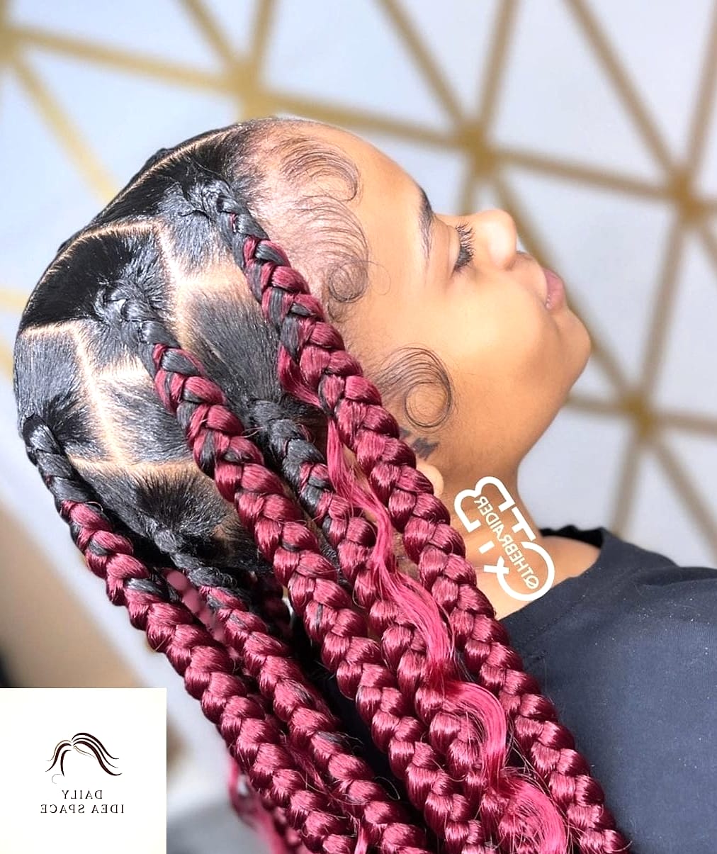 28 Jumbo Box Braids Looks You'll Want to Screenshot Immediately 17 Ombre Jumbo Braids