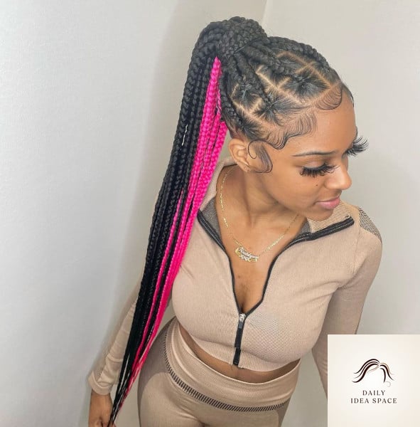 25 Tranças Box Braids Ideas That Are Going Viral on Pinterest Right Now 7 Peekaboo box braids