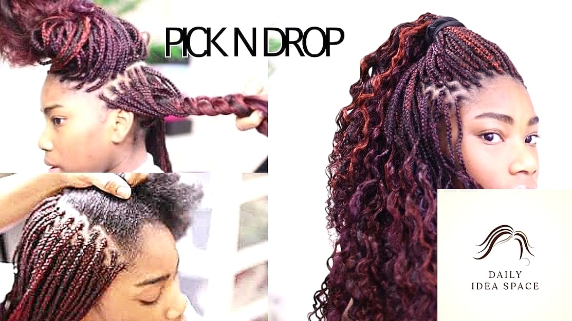 Pick and Drop Braids with a Deep Side Part