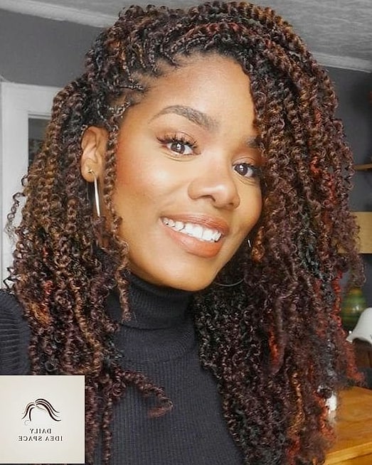 Reddish Brown Twist Braids