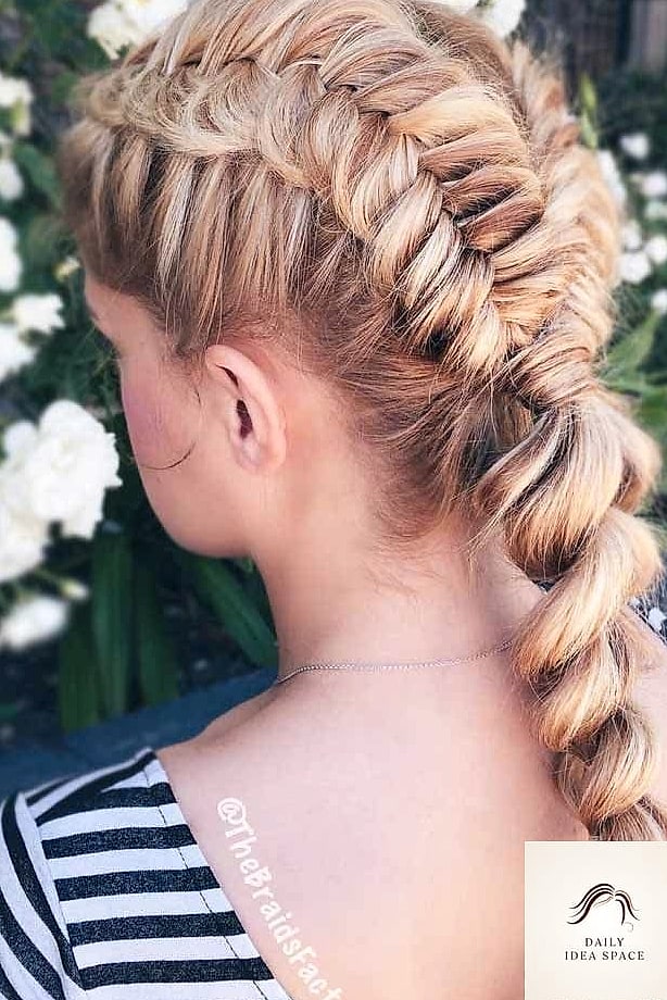 24 Cute Braided Hairstyles Ideas That Are Absolutely Stunning 17 Rope Braid Updo