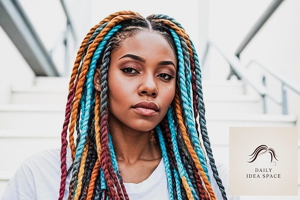 27 Short Braids Ideas Every Woman Needs to See 20 Short Braids with a Colorful Undertone