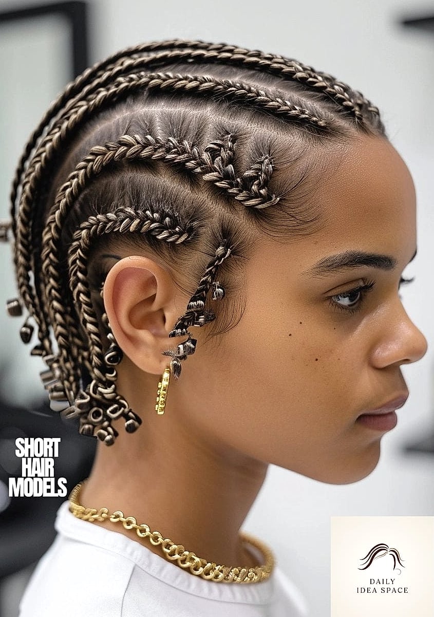 27 Short Braids Ideas Every Woman Needs to See 24 Short Braids with a Slicked Edge