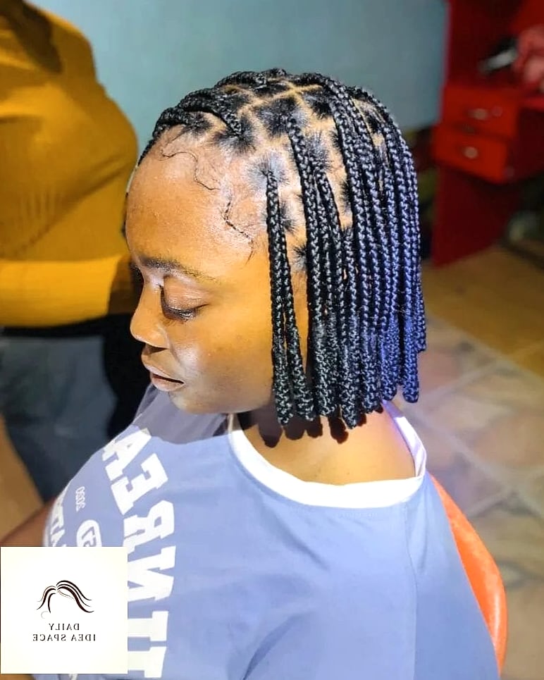 27 Short Braids Ideas Every Woman Needs to See 28 Short Braids with a Wrapped Ponytail