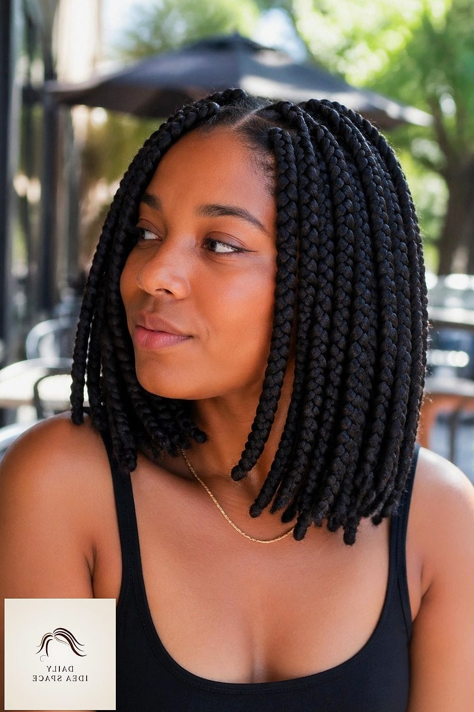 Shoulder-Length Jumbo Braids