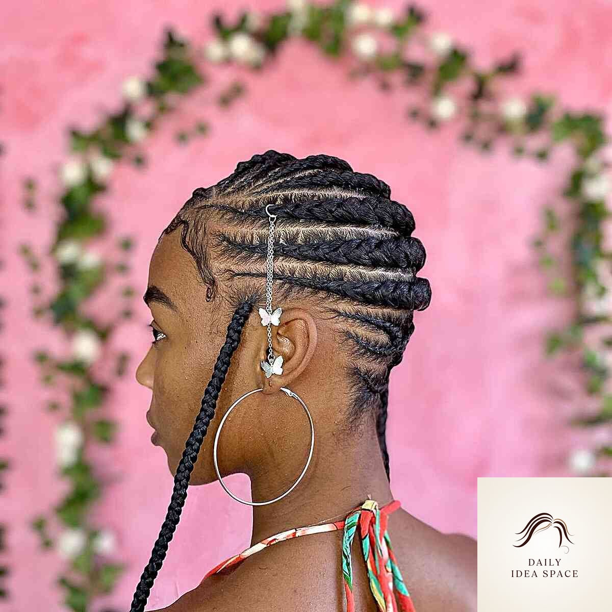 Side-Swept Jumbo Lemonade Braids