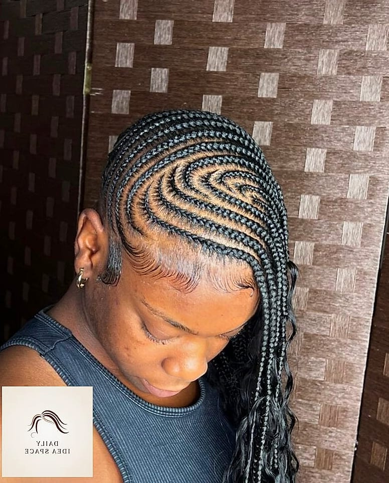 26 Fulani Braids Hairstyles Ideas That Are Gorgeous and So Inspiring 5 Side-Swept Fulani Braids
