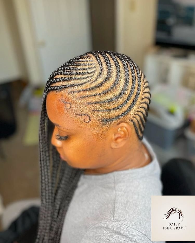Side-Swept Pick and Drop Braids