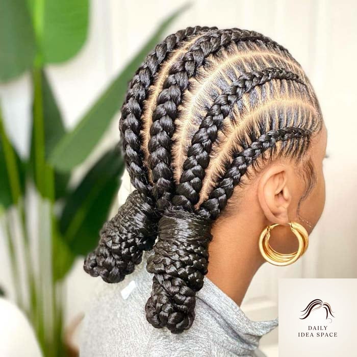 25 Straight Back Braids Ideas That Are Going Viral on Pinterest Right Now 2 Small, waist-length straight back cornrows