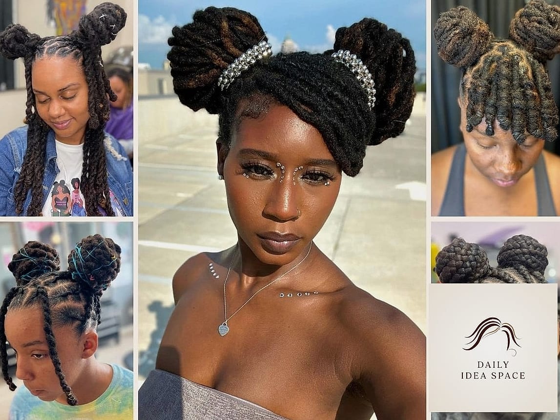 Space Buns With Braided Bases