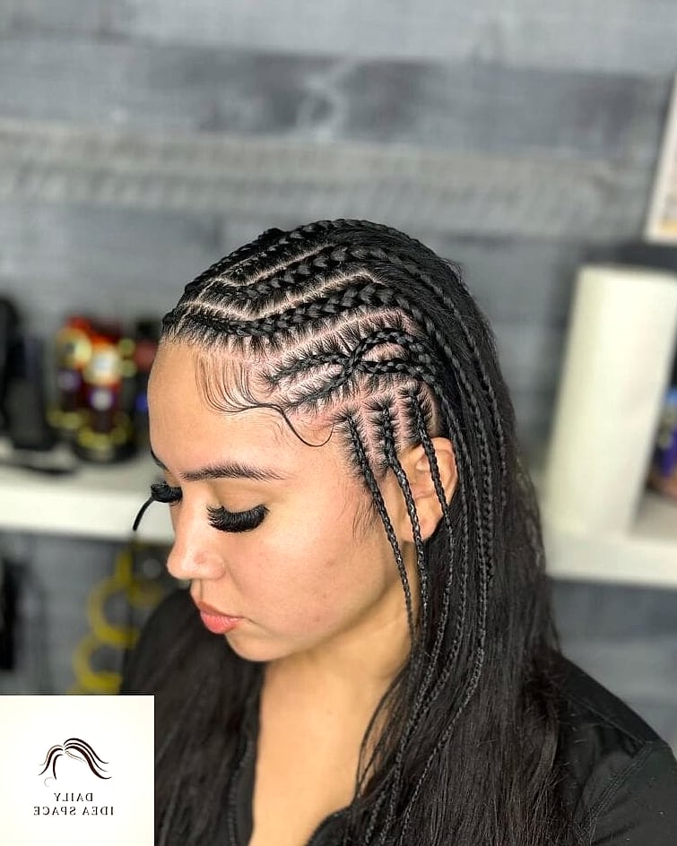 28 Stitch Braids Looks You'll Want to Screenshot Immediately 29 Stitch Braids with Loose Front Pieces