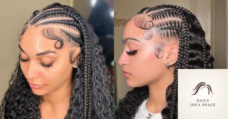25 2 Braids With Weave Ideas That Are Going Viral on Pinterest Right Now 3 Stitch Braids With a Curly Hair Quick Weave