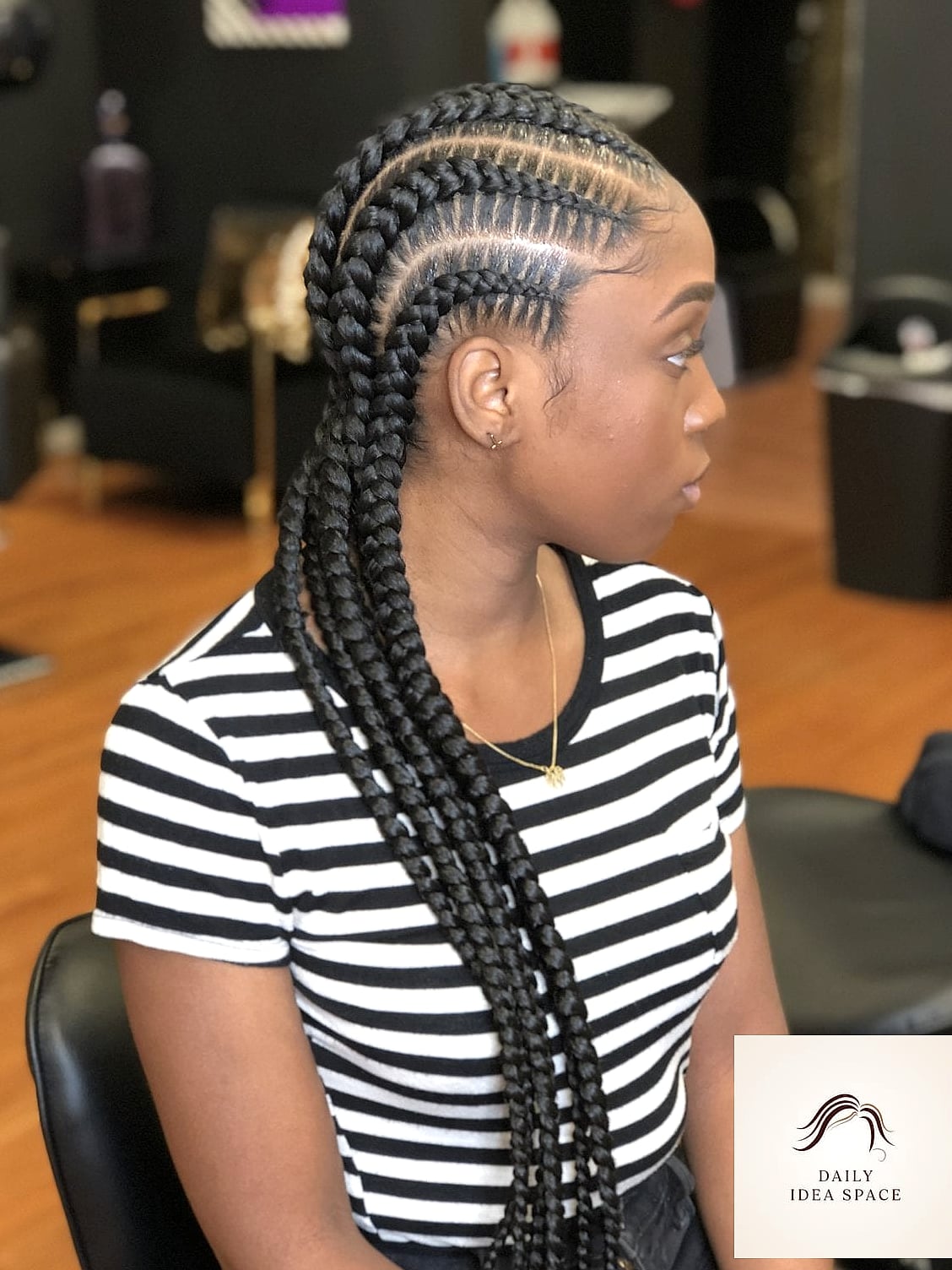 27 Straight Back Feed In Braids Ideas Every Woman Needs to See 15 Straight Back Braids with a Deep Side Part