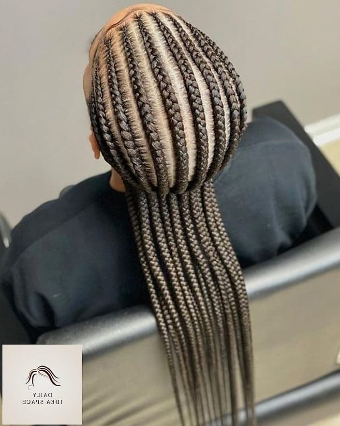 27 Straight Back Feed In Braids Ideas Every Woman Needs to See 21 Straight Back Braids with a Braided Ponytail Wrap