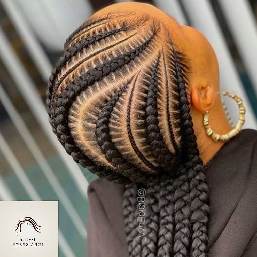 25 Straight Back Braids Ideas That Are Going Viral on Pinterest Right Now 6 Straight back braids with curved edges