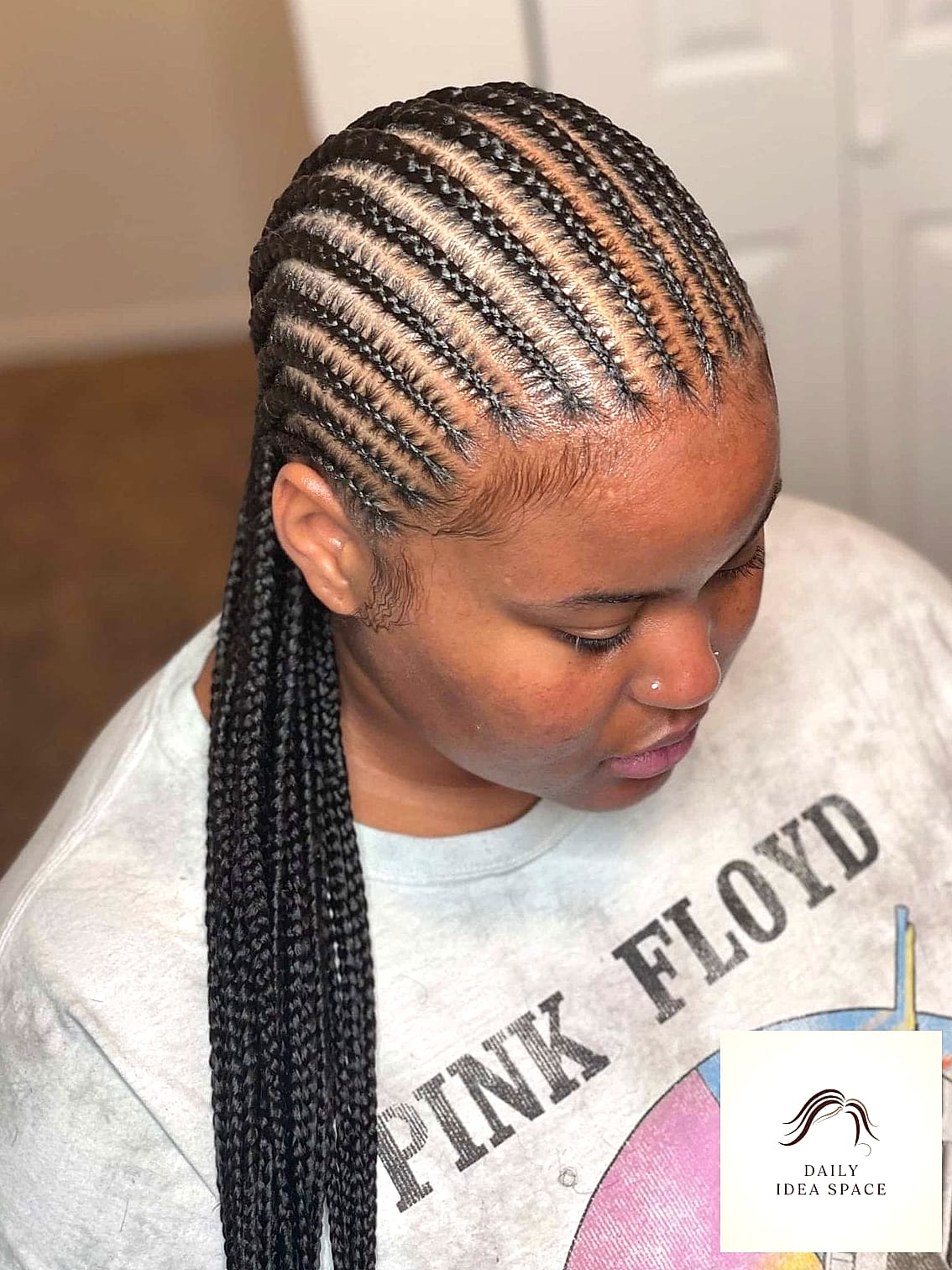 25 Straight Back Braids Ideas That Are Going Viral on Pinterest Right Now 12 Straight back braids with a fringe