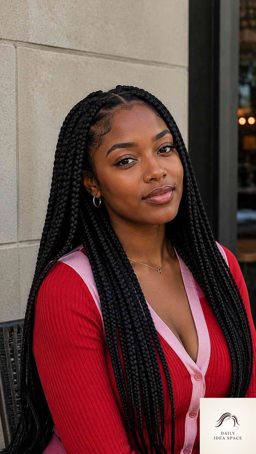 Stylish Long Jumbo Box Braids