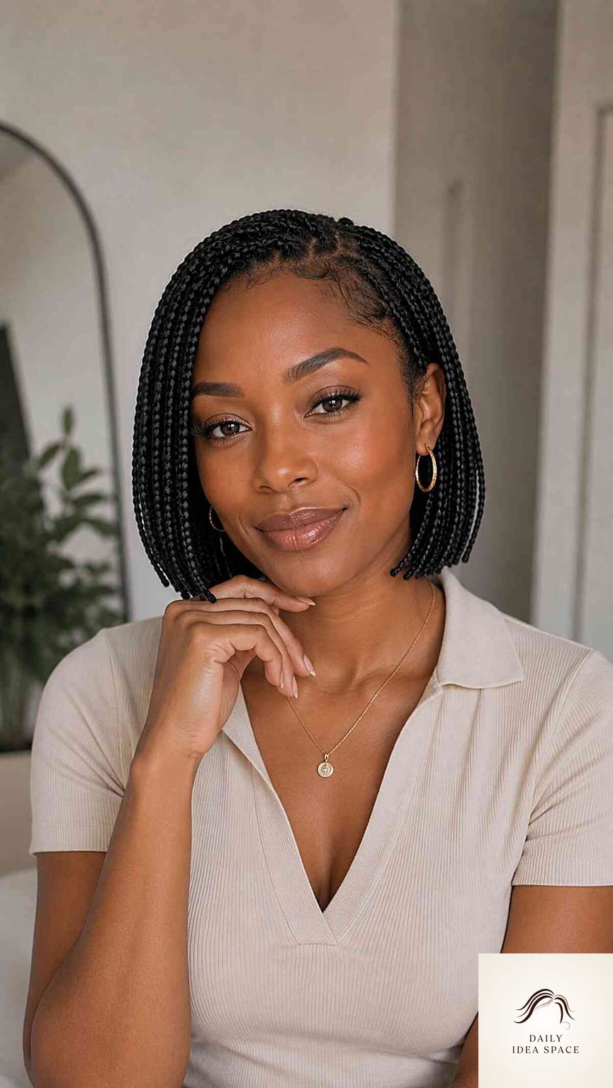 25 Tranças Box Braids Ideas That Are Going Viral on Pinterest Right Now 6 Stylish Short Box Braids for Effortless Elegance