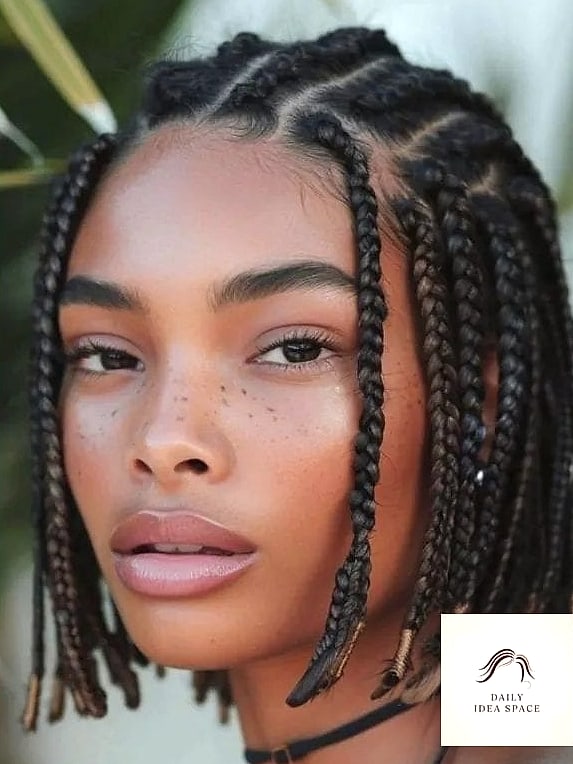 27 Short Braids Ideas Every Woman Needs to See 2 Stylish Short Box Braids for Effortless Elegance