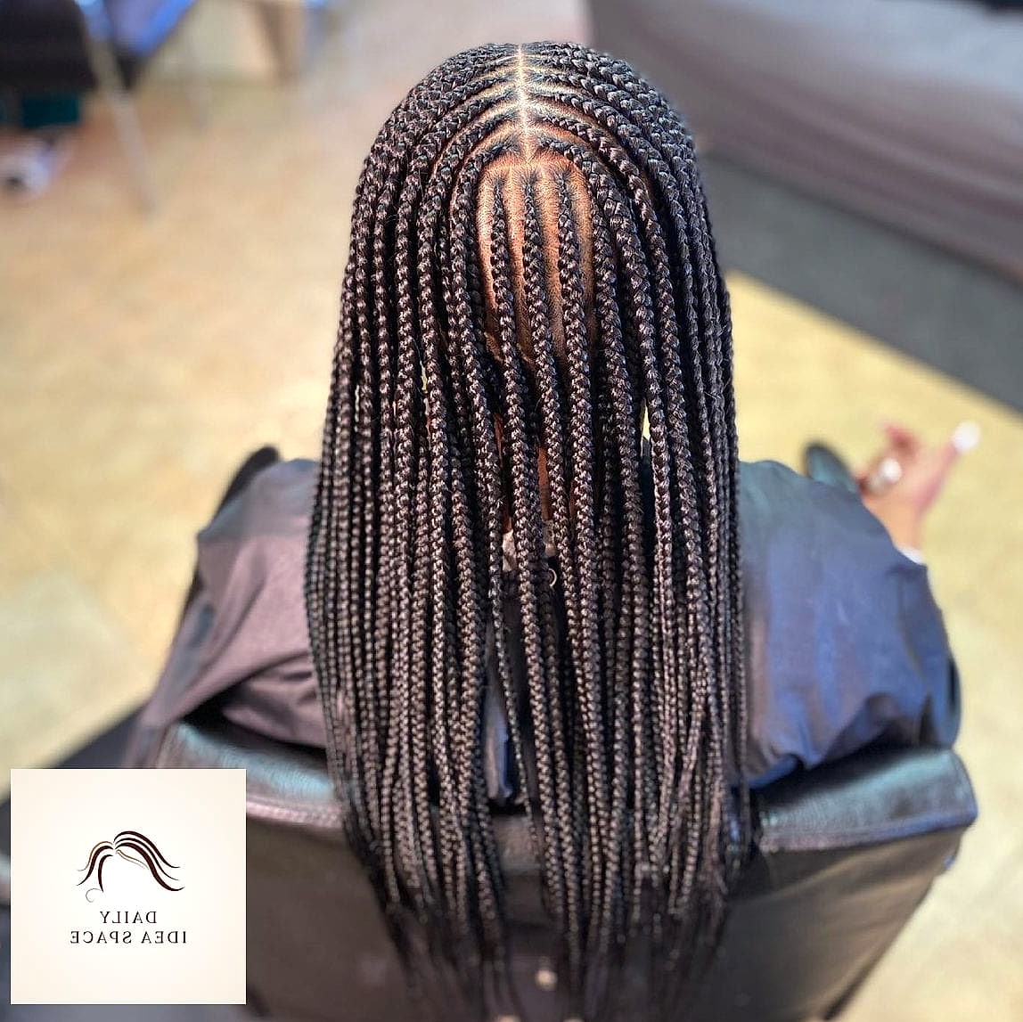 27 Straight Back Feed In Braids Ideas Every Woman Needs to See 19 Thin Feed-In Braids with a Middle Part