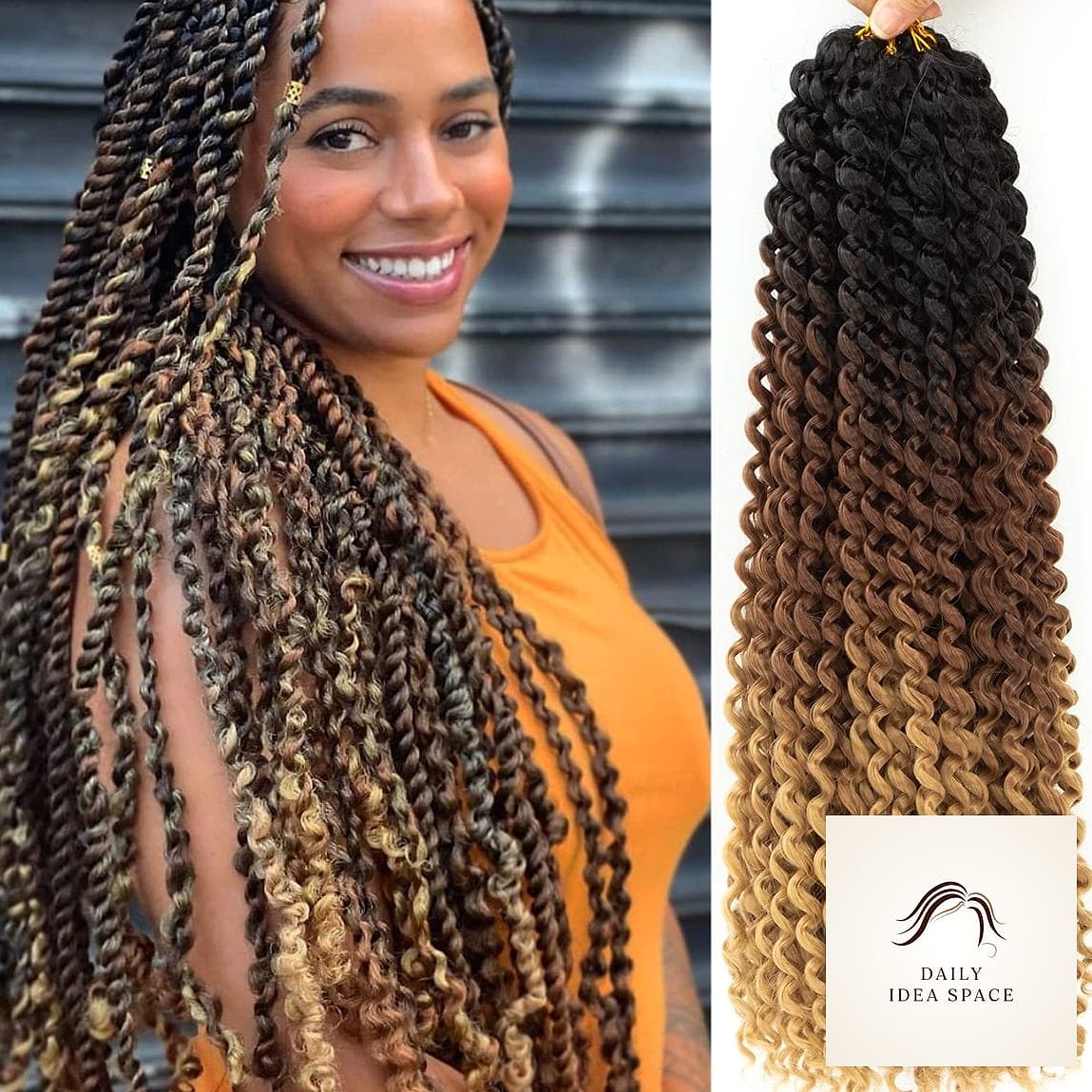 25 2 Braids With Weave Ideas That Are Going Viral on Pinterest Right Now 18 Twisted Braids With a Ombre Weave
