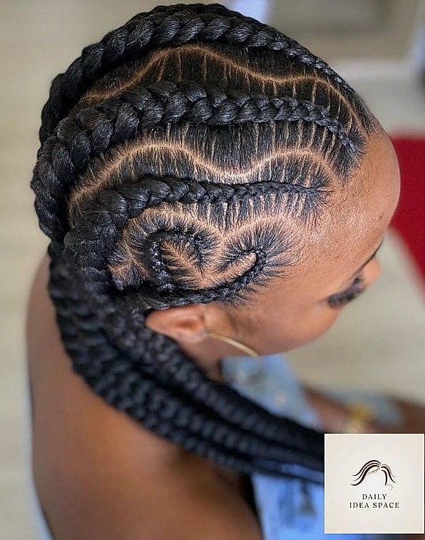 25 2 Braids With Weave Ideas That Are Going Viral on Pinterest Right Now 7 Two Cornrow Braids Into a Deep Wave Weave