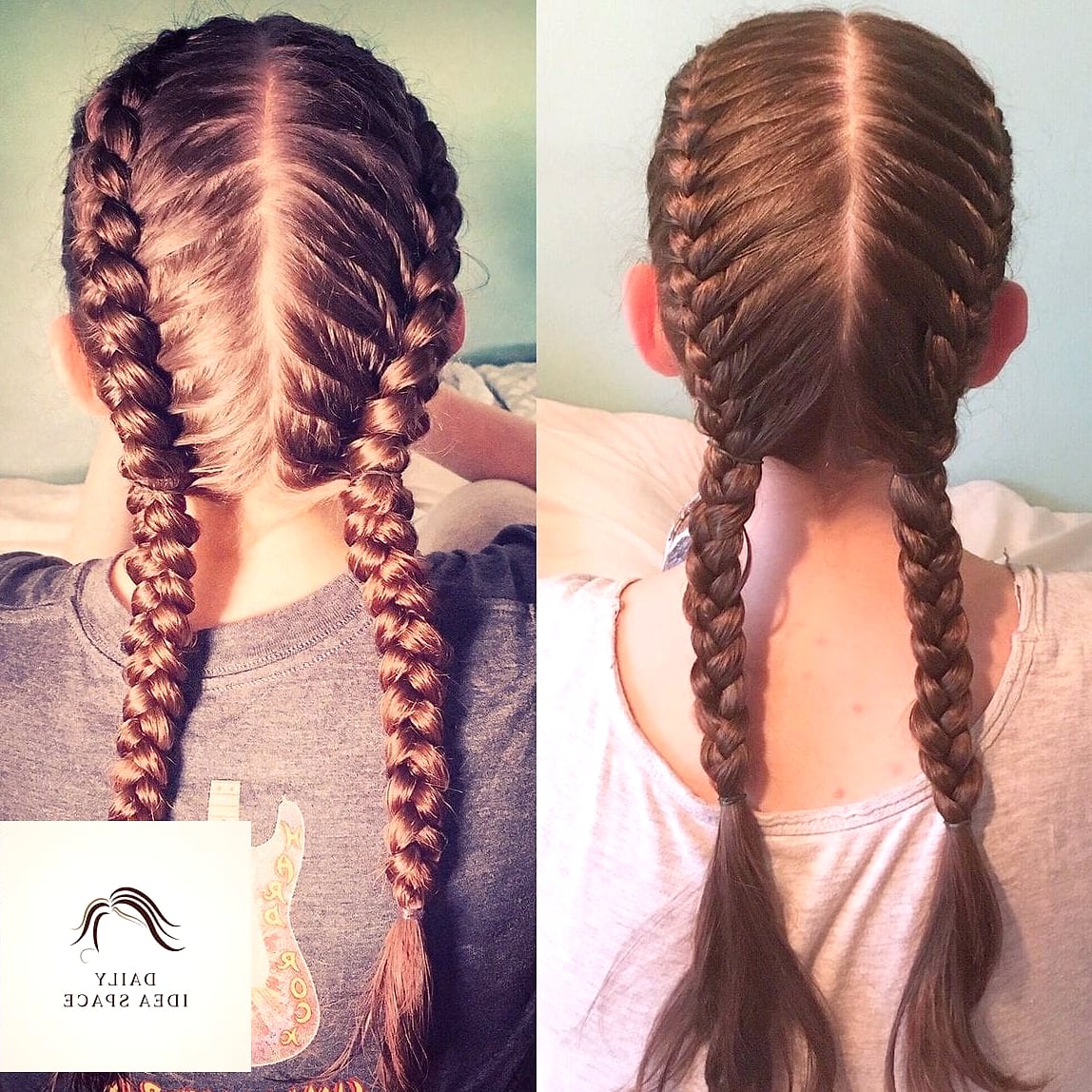 22 Two Braids Ideas That Will Transform Your Look 20 Two Dutch Braids with a Braided Wrap