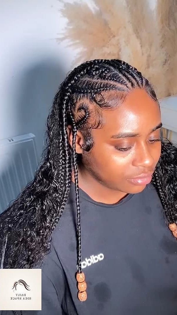 25 2 Braids With Weave Ideas That Are Going Viral on Pinterest Right Now 5 Two Feed-In Braids Into a Bone Straight Weave