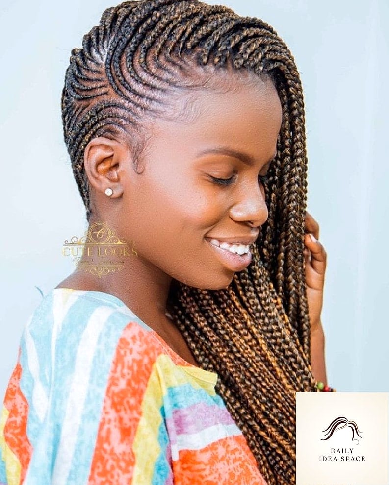 20 Lemonade Braids Hairstyles Ideas That Will Make You Book Your Appointment Immediately 14 Two-Tone Lemonade Braids